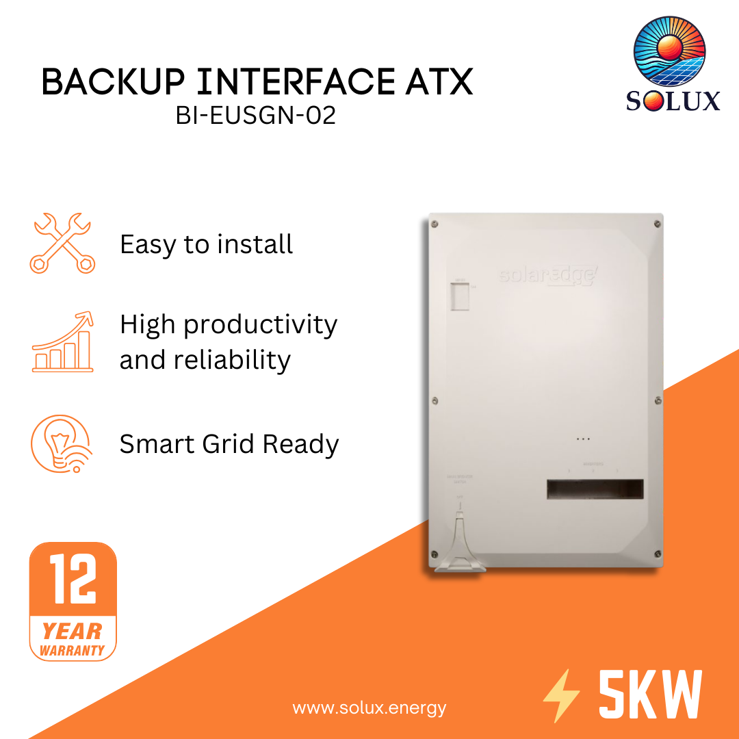 This is an image of SolarEdge Backup Interface 5kw ATX Service Side Connection
